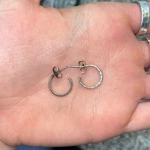 James Avery Mini Hammered Hoop Earrings